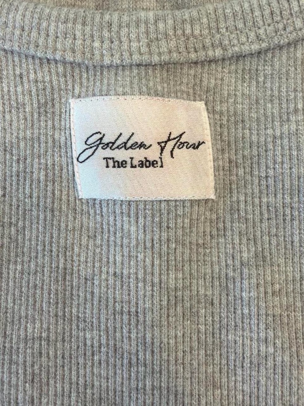 Heather Gray Ribbed Tank Top - Small - Picture 3 of 3